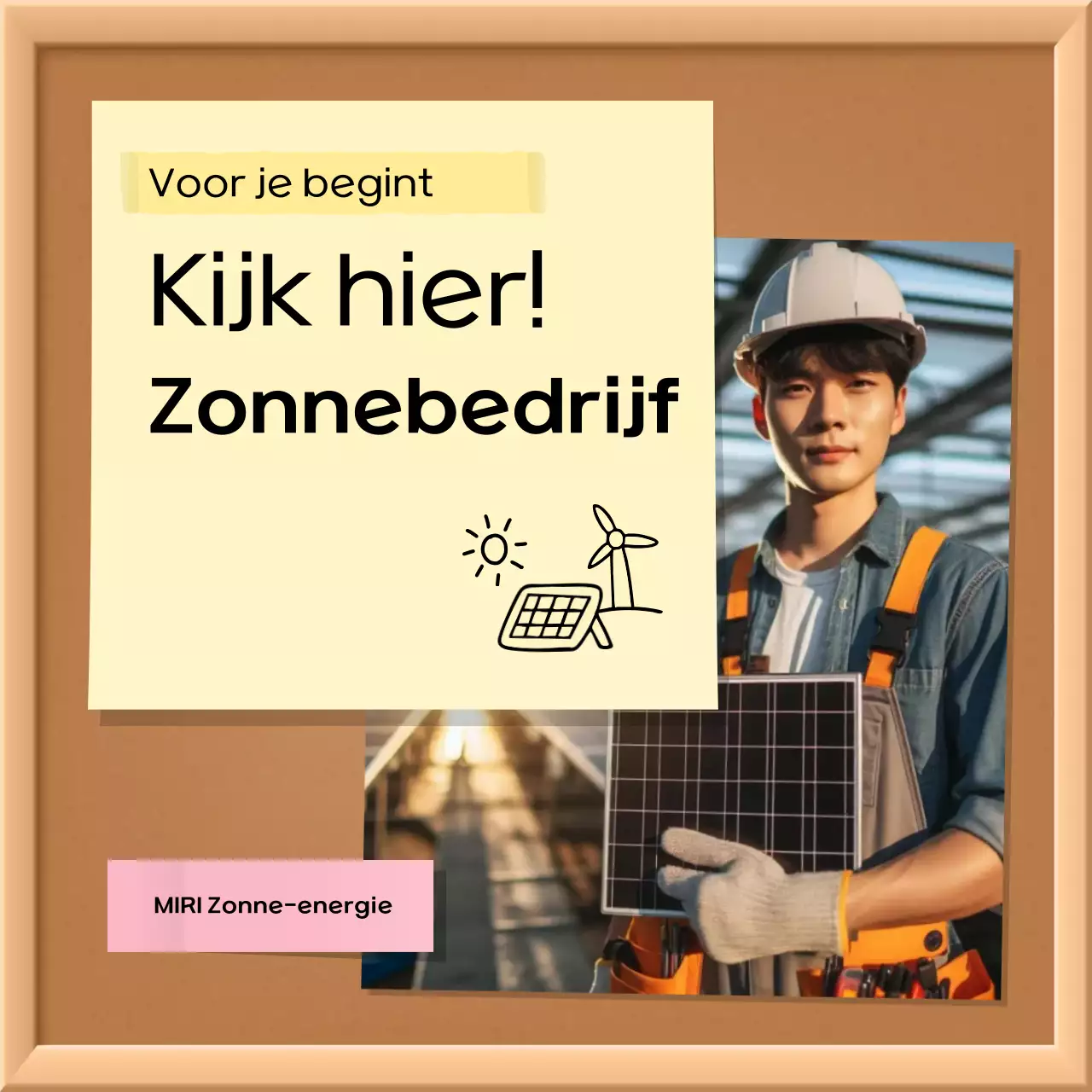 Beige Modern Solar Power Project Informatie