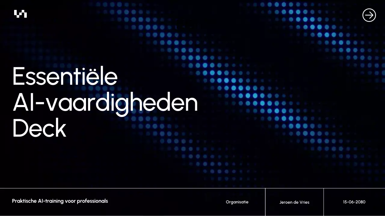 Presentatie van het cursusdocument van Blue Modern AI