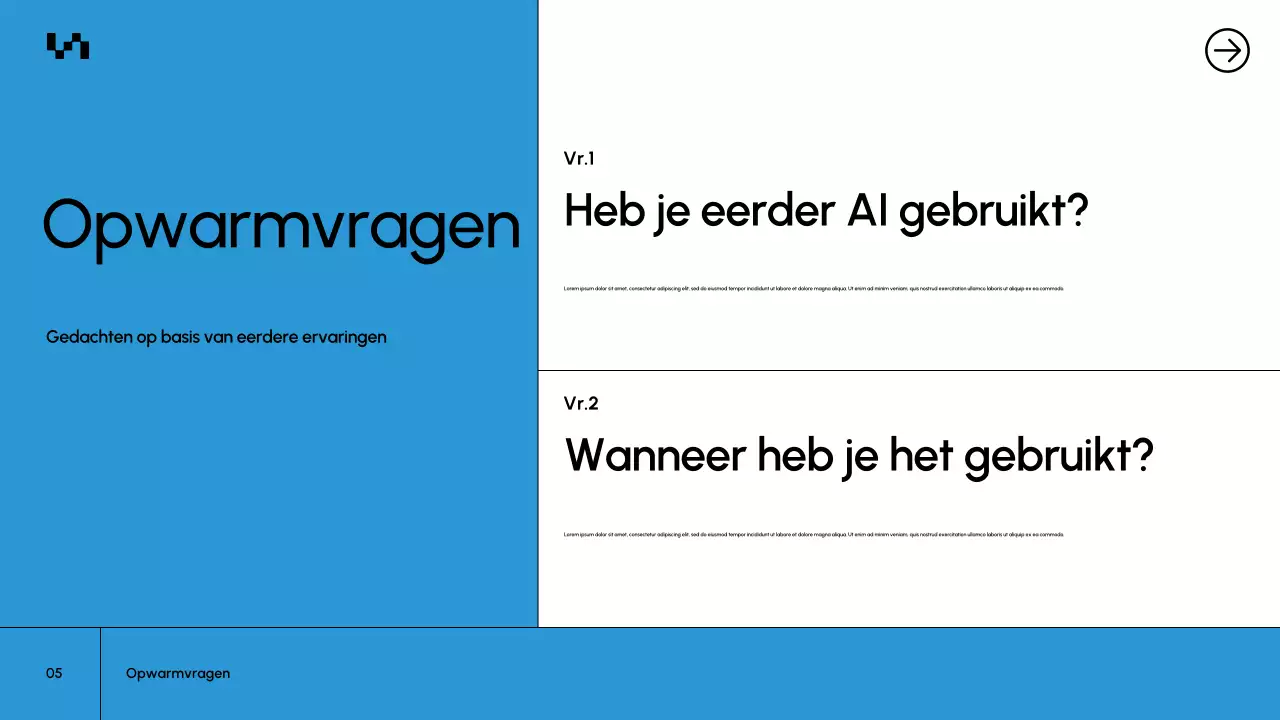 Presentatie van het cursusdocument van Blue Modern AI