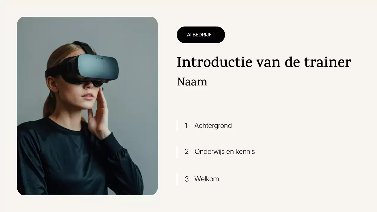 aankondiging van een moderne blauwe AI-cursus