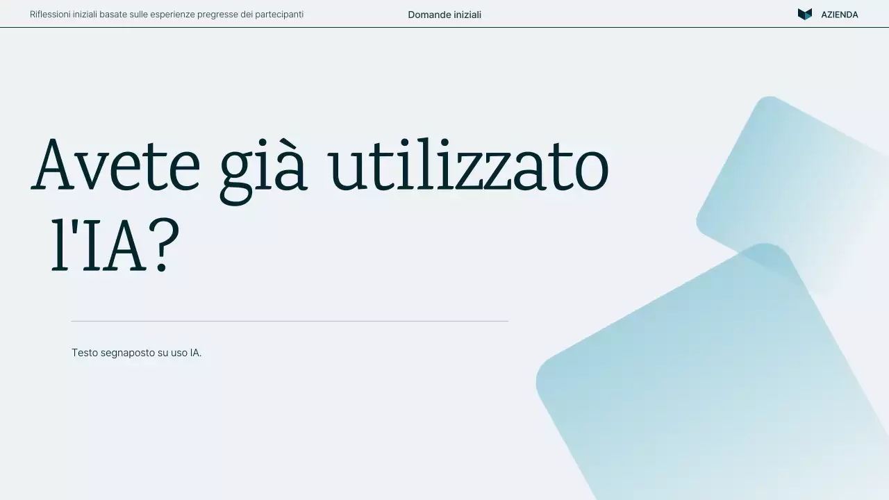 Presentazione del corso di intelligenza artificiale moderna della Marina