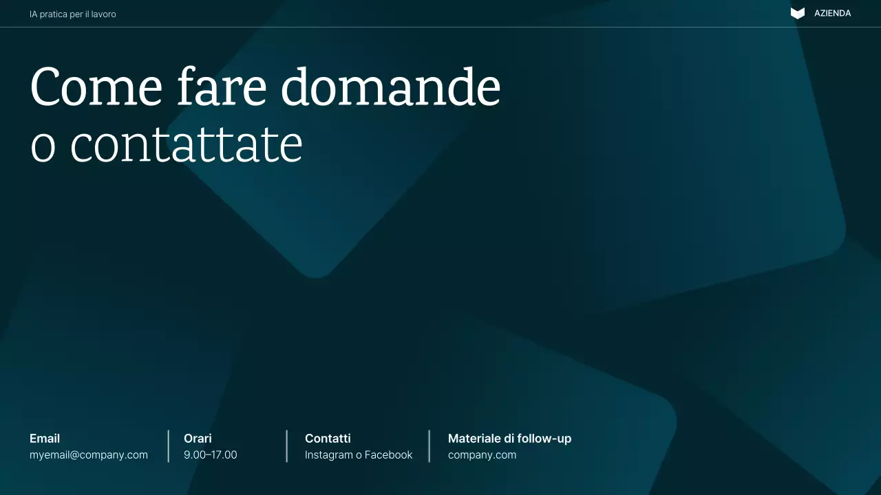 Presentazione del corso di intelligenza artificiale moderna della Marina