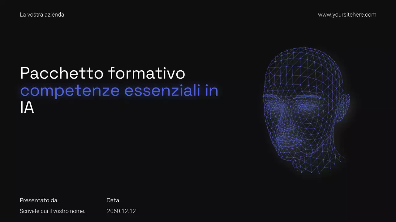 Presentazione del corso di intelligenza artificiale moderna nera