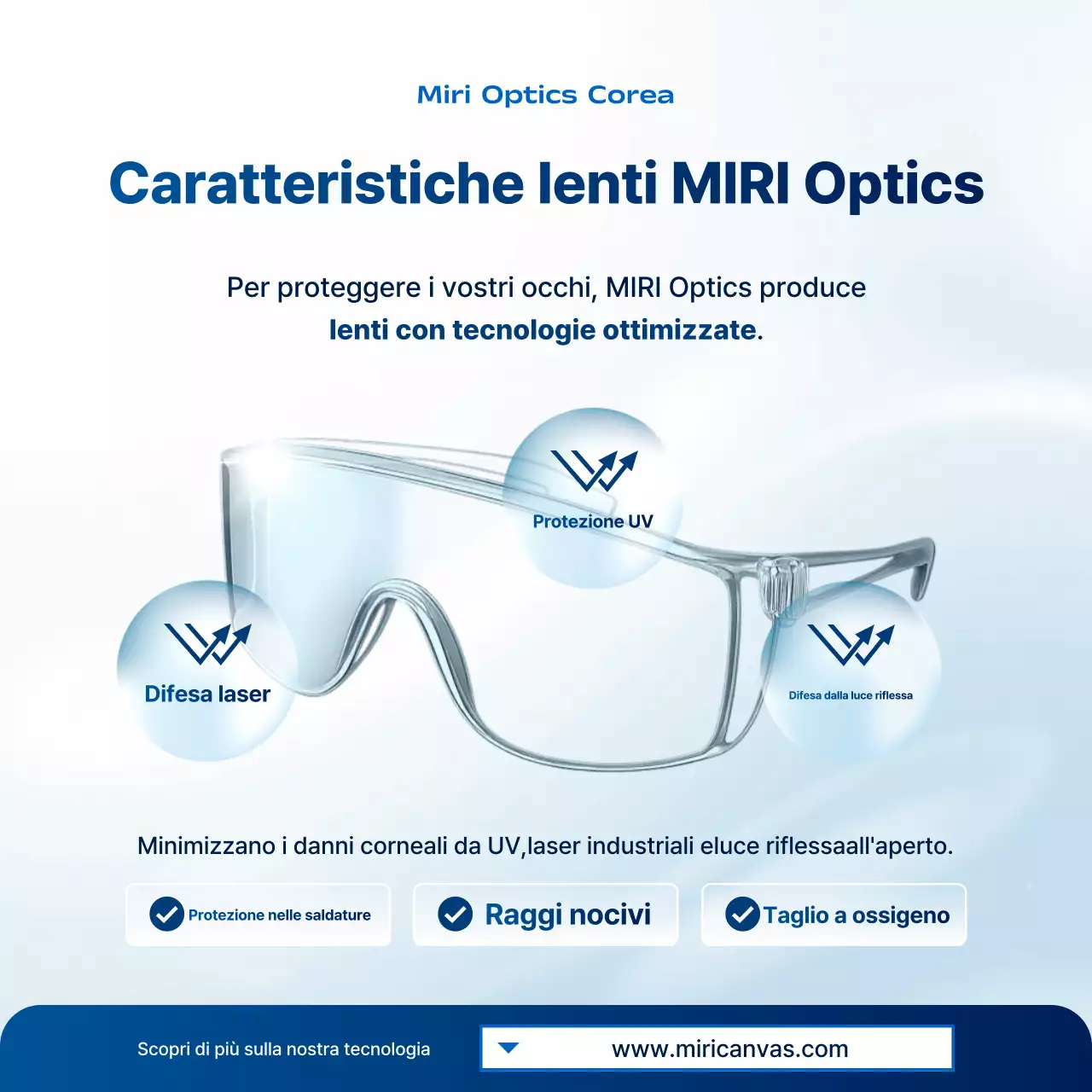 Pubblicità sulla sicurezza industriale moderna blu cielo