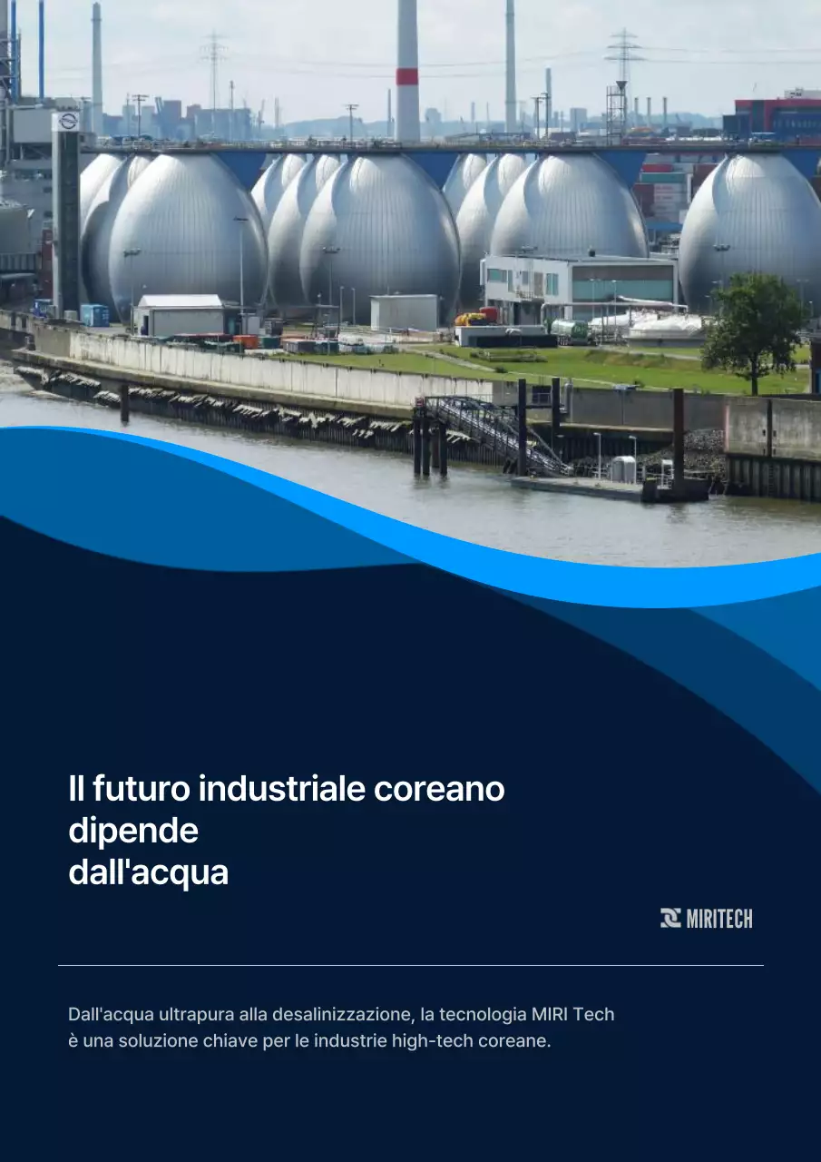 Pubblicità sulla tecnologia moderna per il trattamento delle acque blu