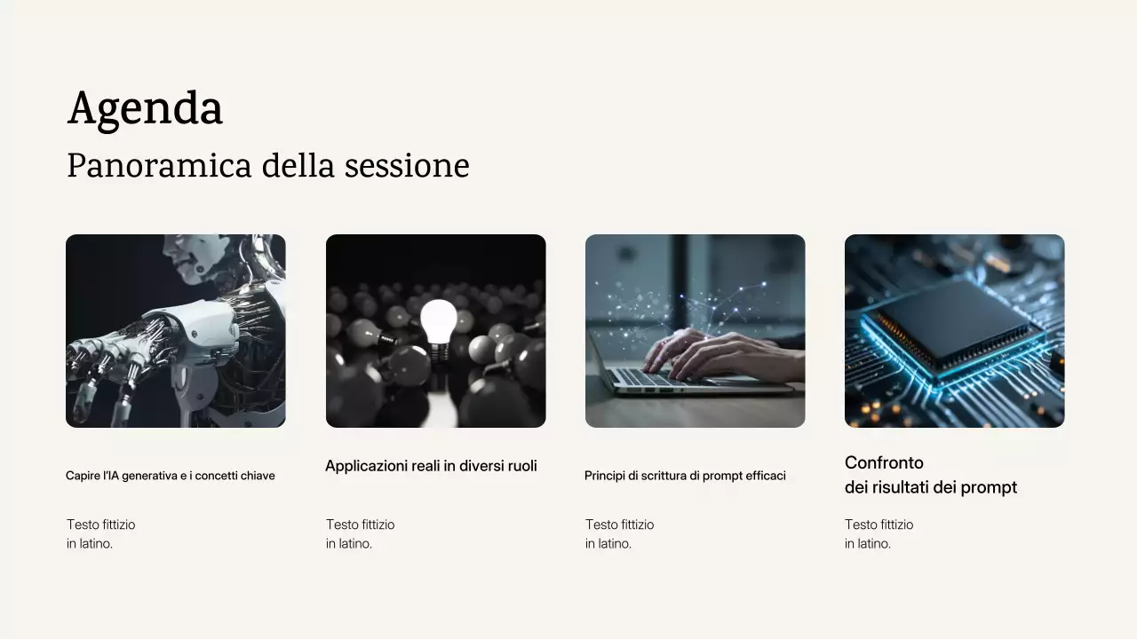 annuncio del corso di intelligenza artificiale moderna blu