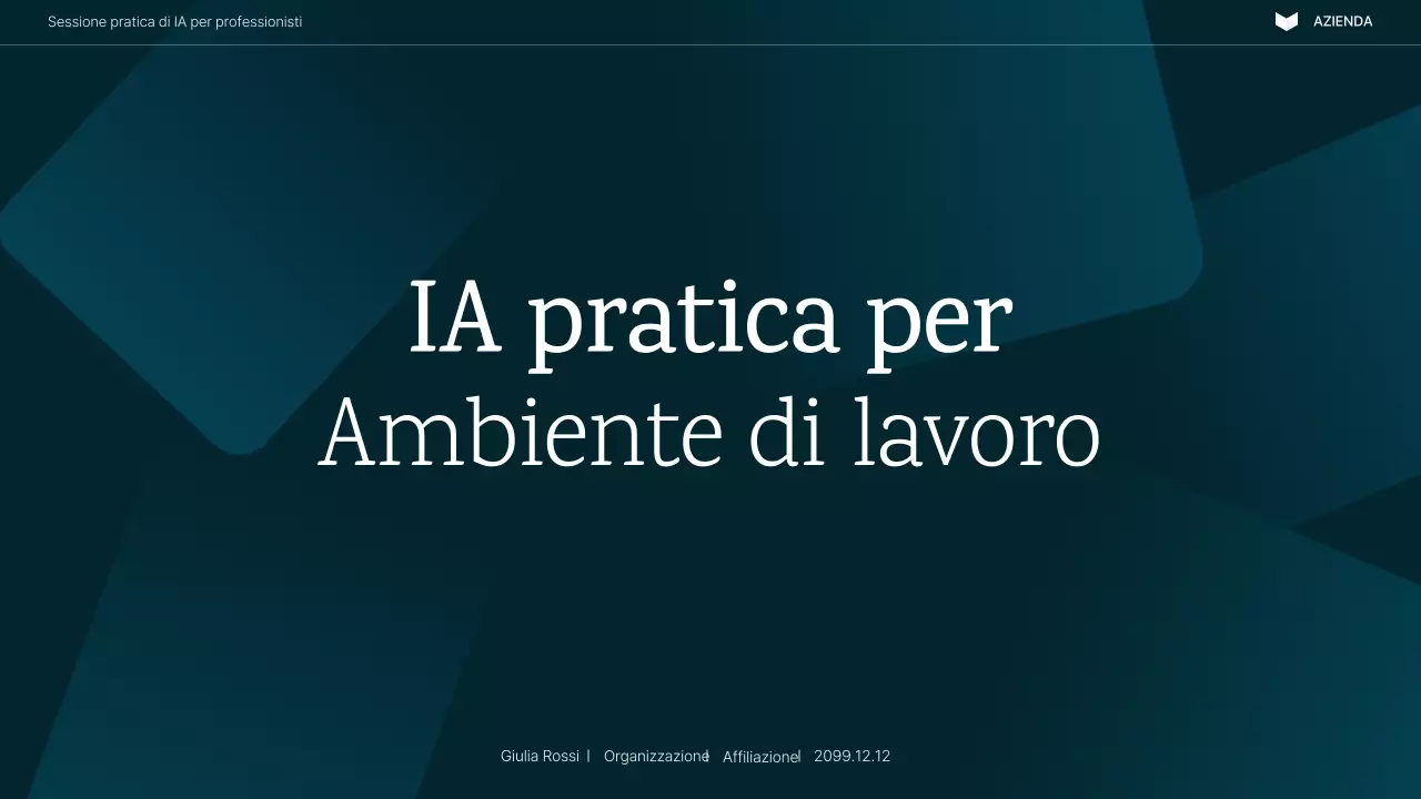 Presentazione del corso di intelligenza artificiale moderna della Marina