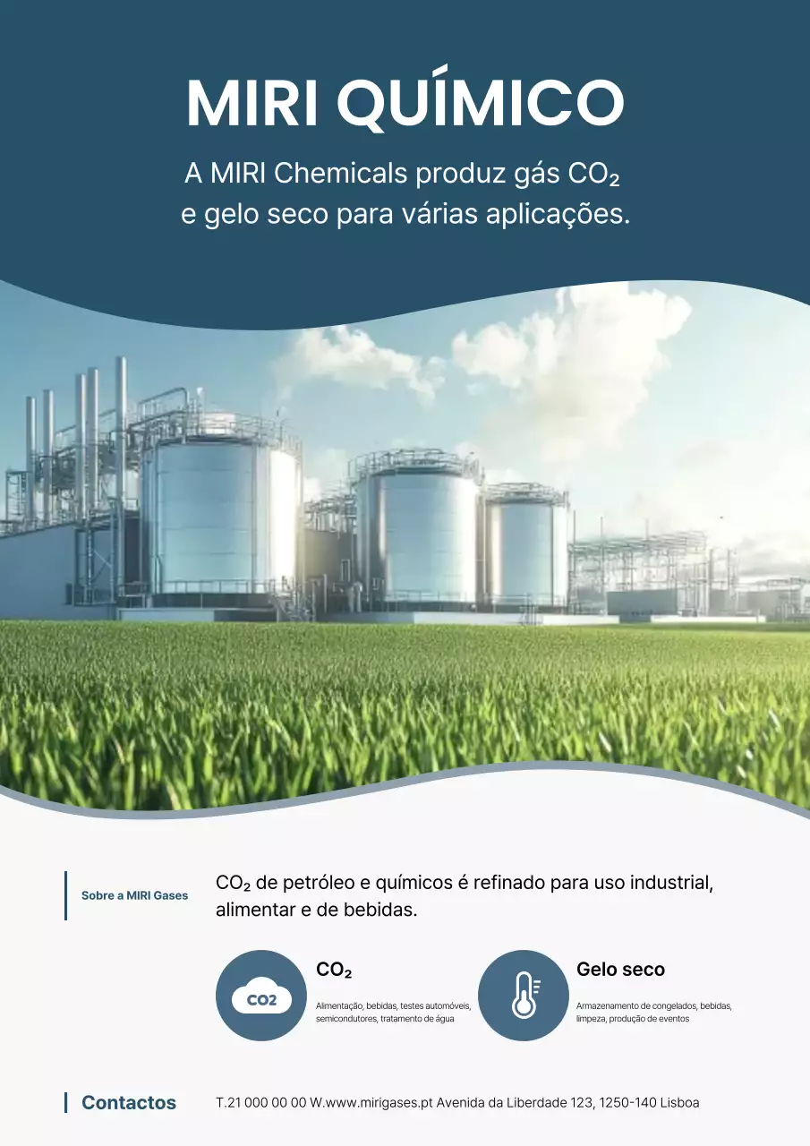 Publicidade Industrial Moderna Azul