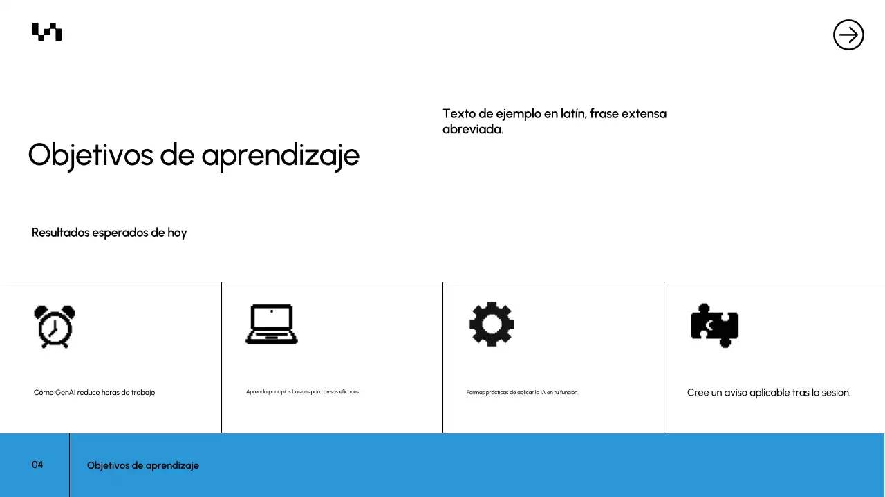 Presentación del documento del curso Blue Modern AI