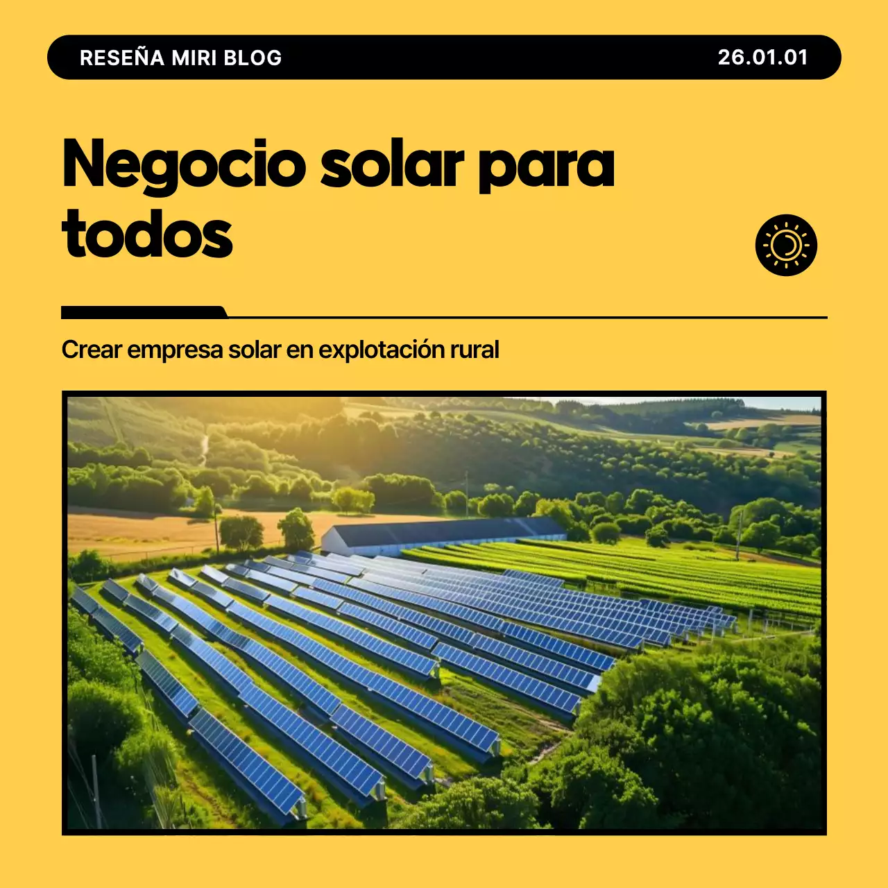 Promoción del Proyecto de Energía Solar Moderna Amarilla