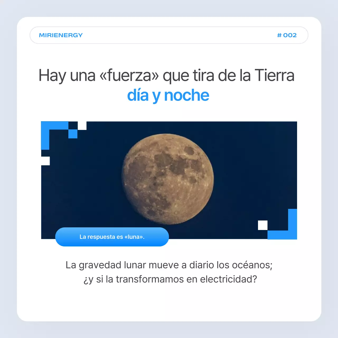 Promoción sencilla de la compañía de energía mareomotriz azul