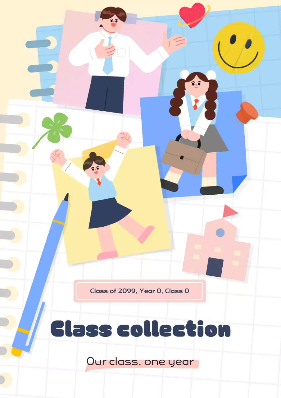 Kỷ niệm trường học màu vàng dễ thương