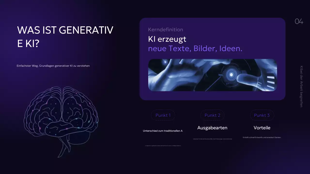 Präsentation des Purple Modern AI-Kurses