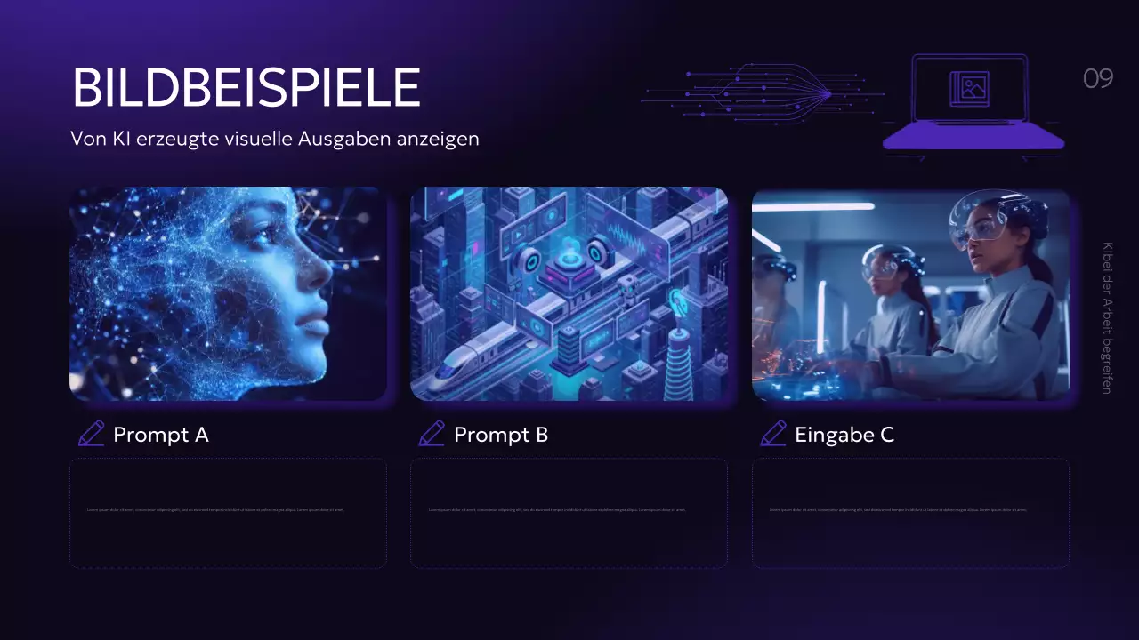 Präsentation des Purple Modern AI-Kurses