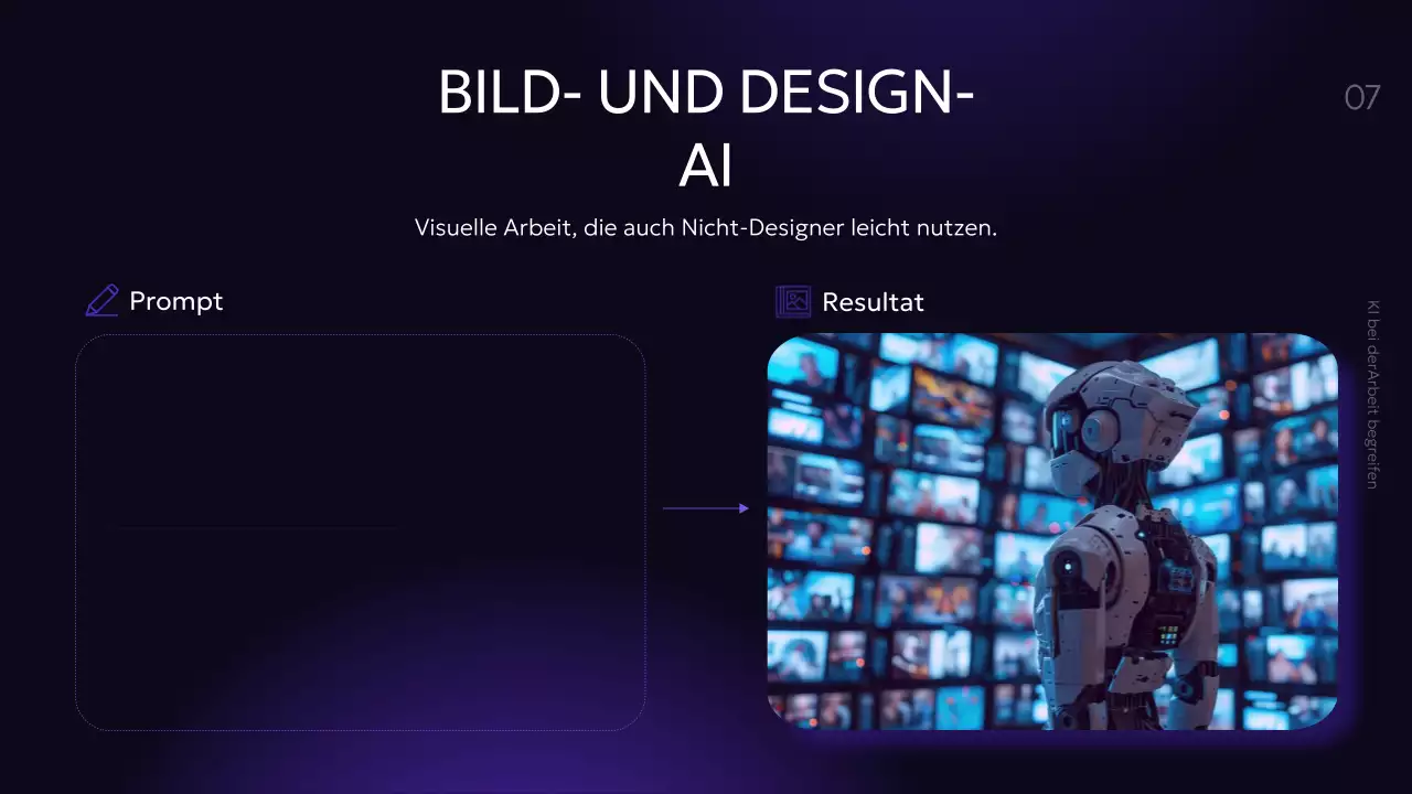 Präsentation des Purple Modern AI-Kurses