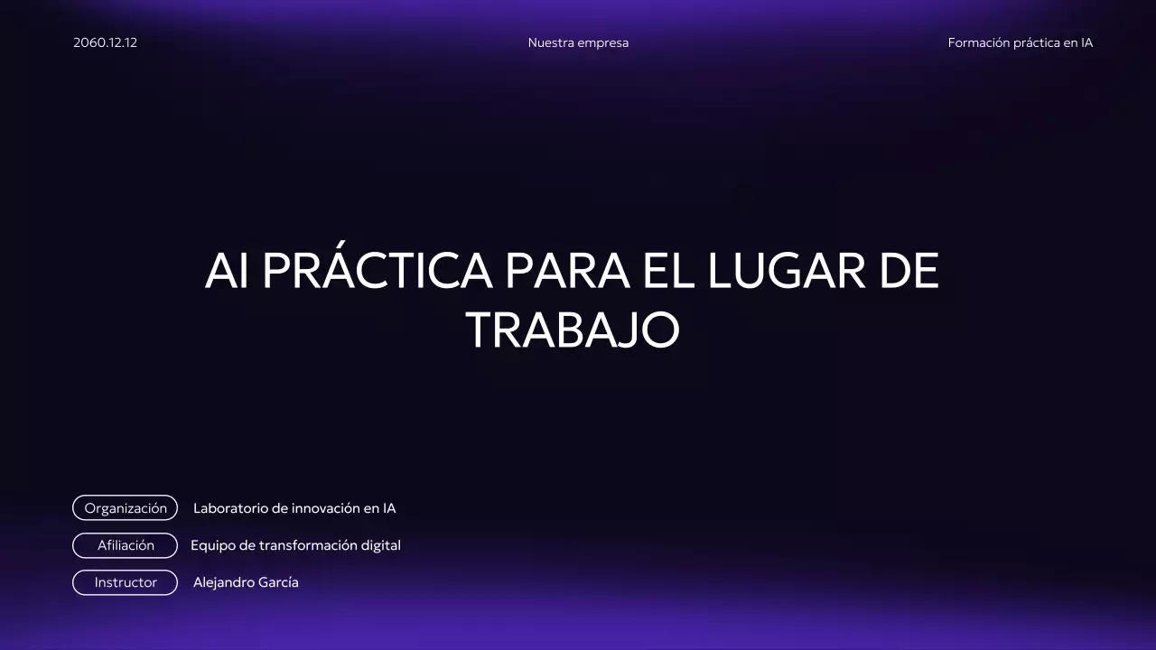 Presentación del curso Purple Modern AI