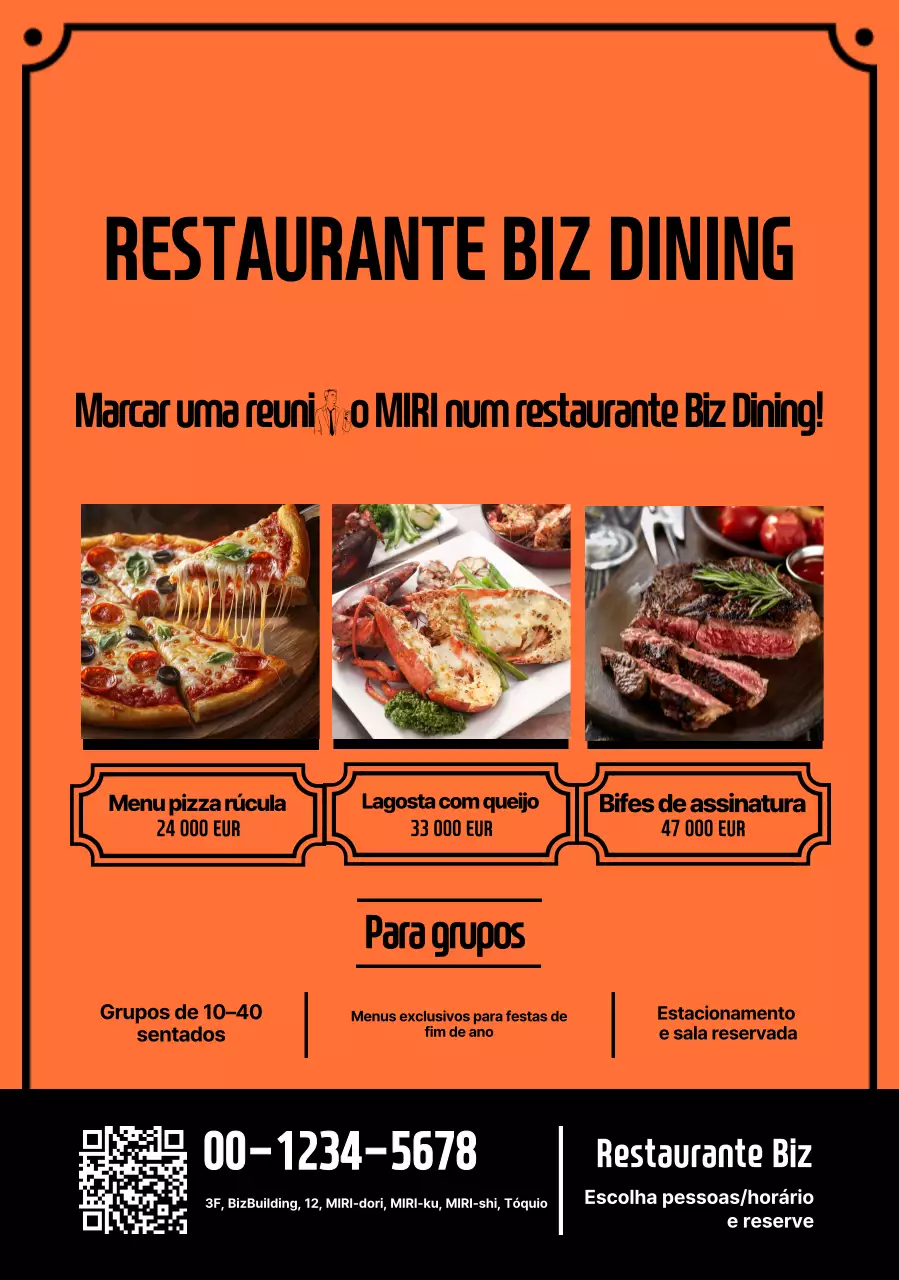 Promoção do Restaurante Orange Simple