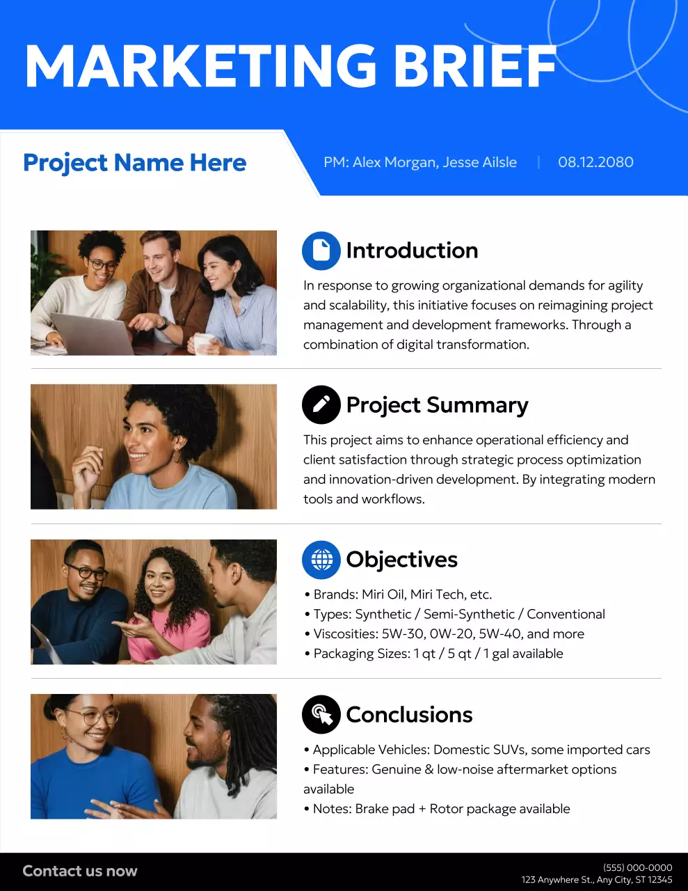 Blue Modern Project Brief Document