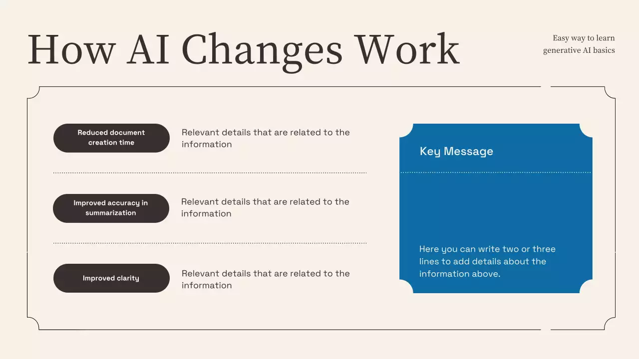 베이지색 현대 AI 교육 프레젠테이션
