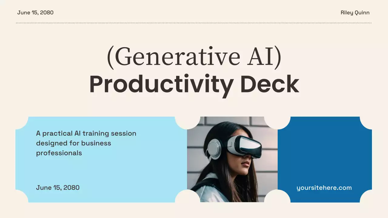 베이지색 현대 AI 교육 프레젠테이션