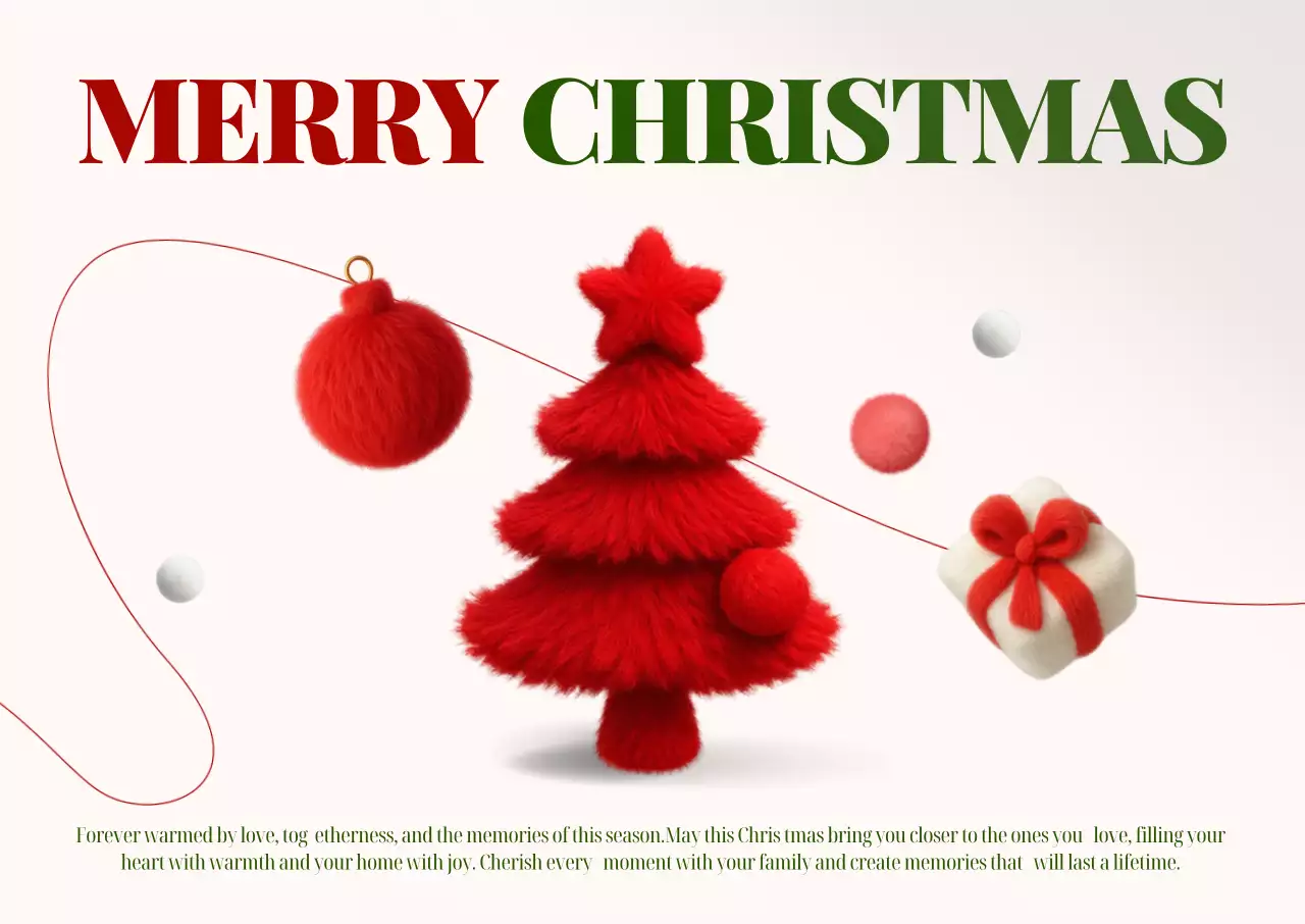 빨강 심플 크리스마스 인사
