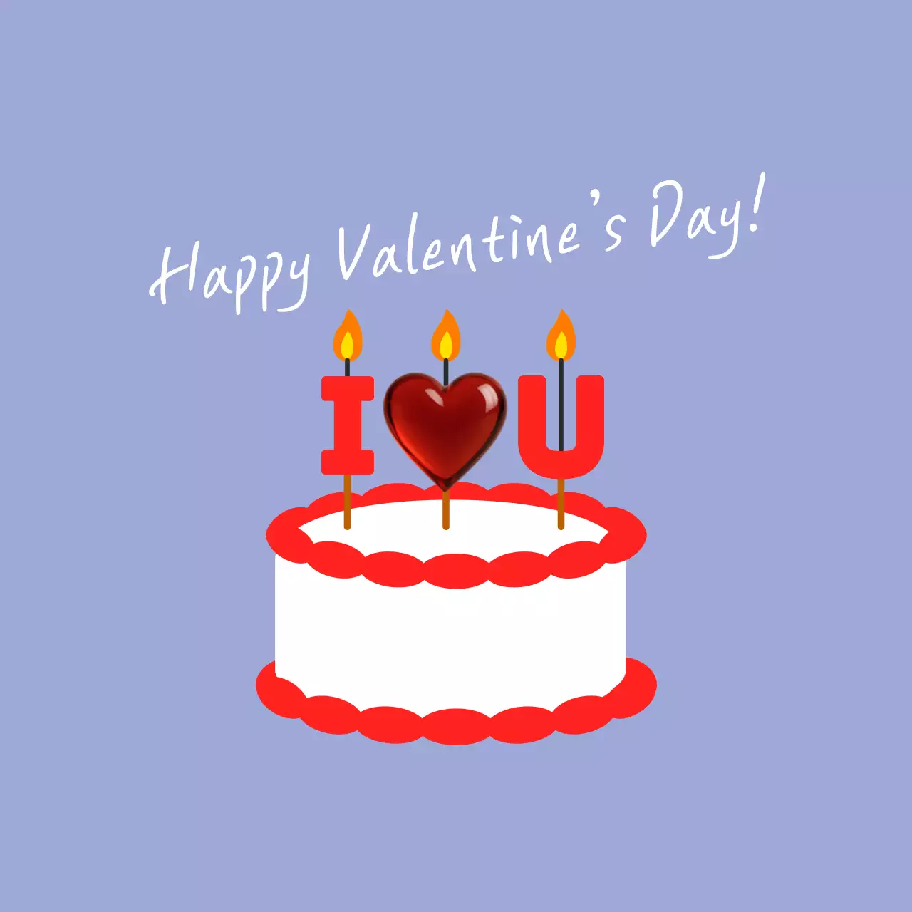 하늘색 아기자기한 발렌타인데이 기념