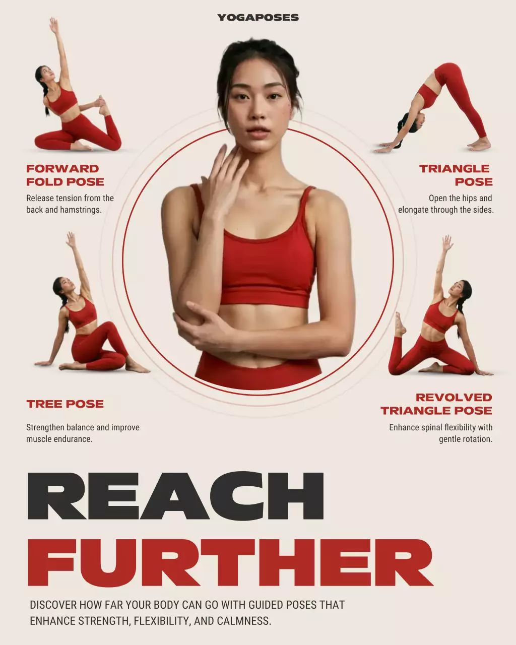 Red Modern Yoga Guide
