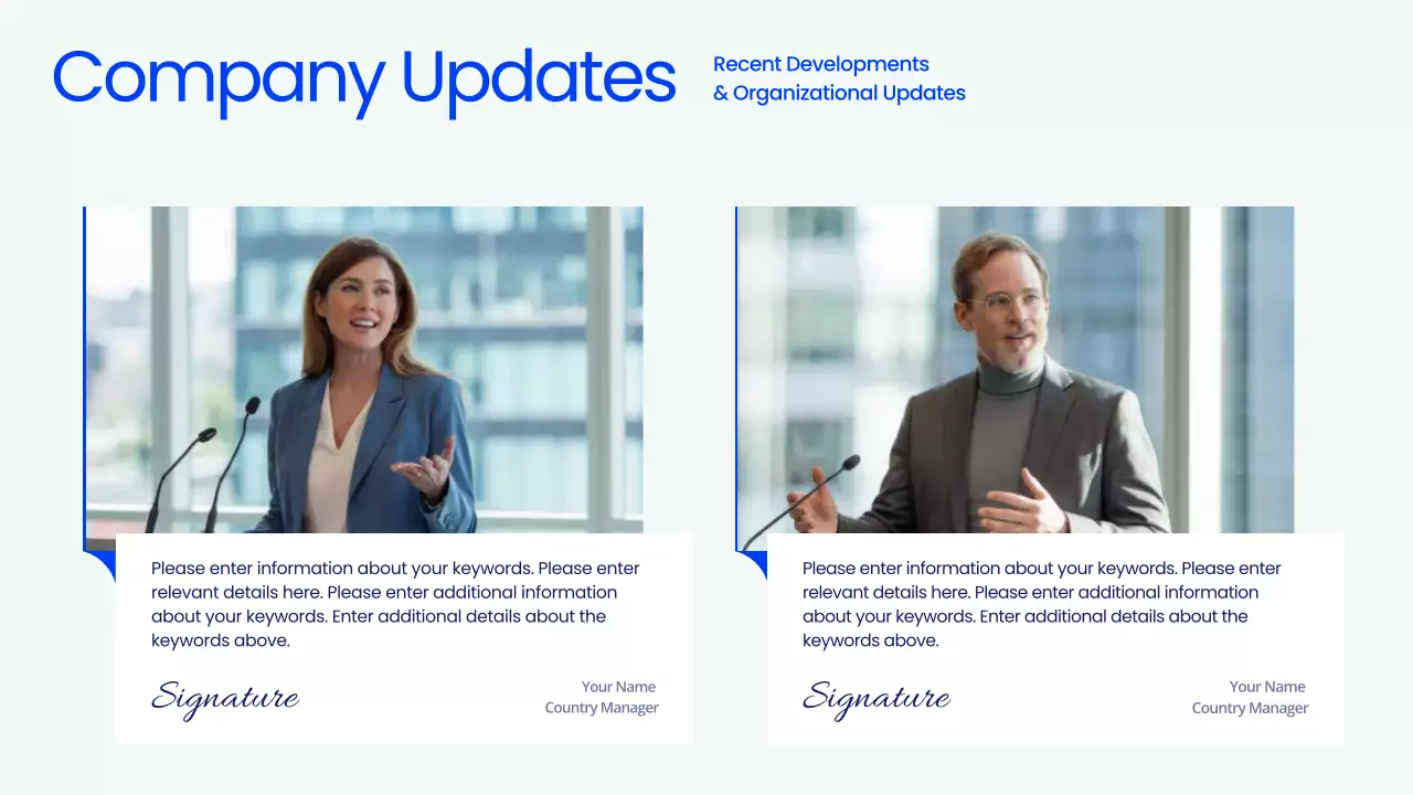 블루 프로페셔널 타운홀 미팅 프레젠테이션