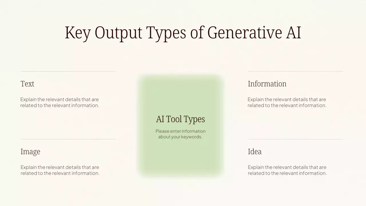 Presentasi Kursus AI Modern Warna Krem