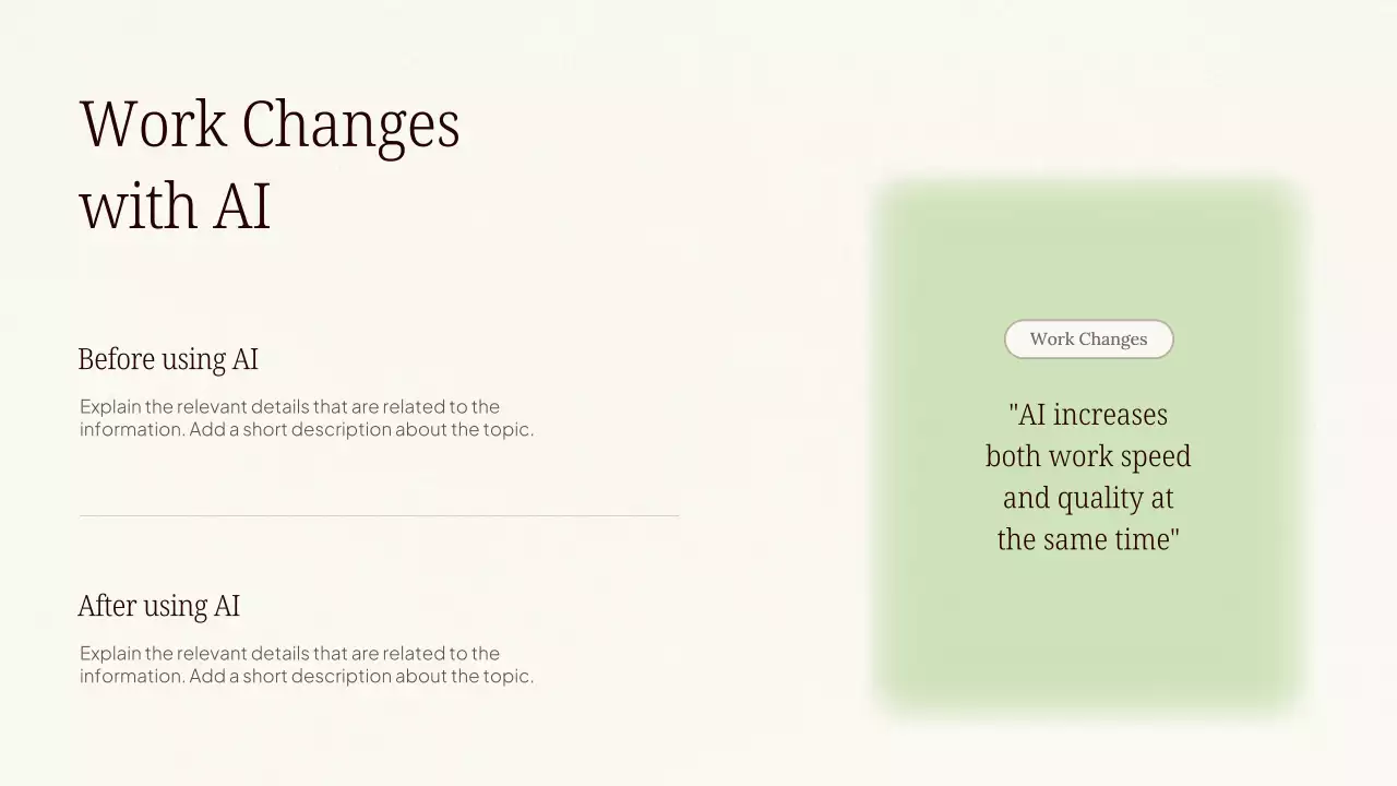 Presentasi Kursus AI Modern Warna Krem