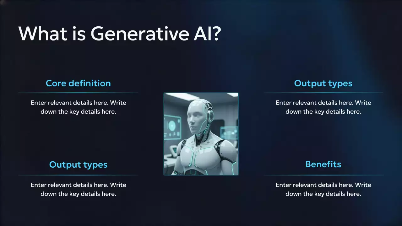 Presentasi Kursus AI Modern Biru
