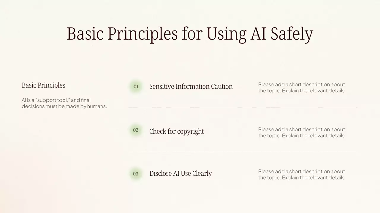 Presentasi Kursus AI Modern Warna Krem