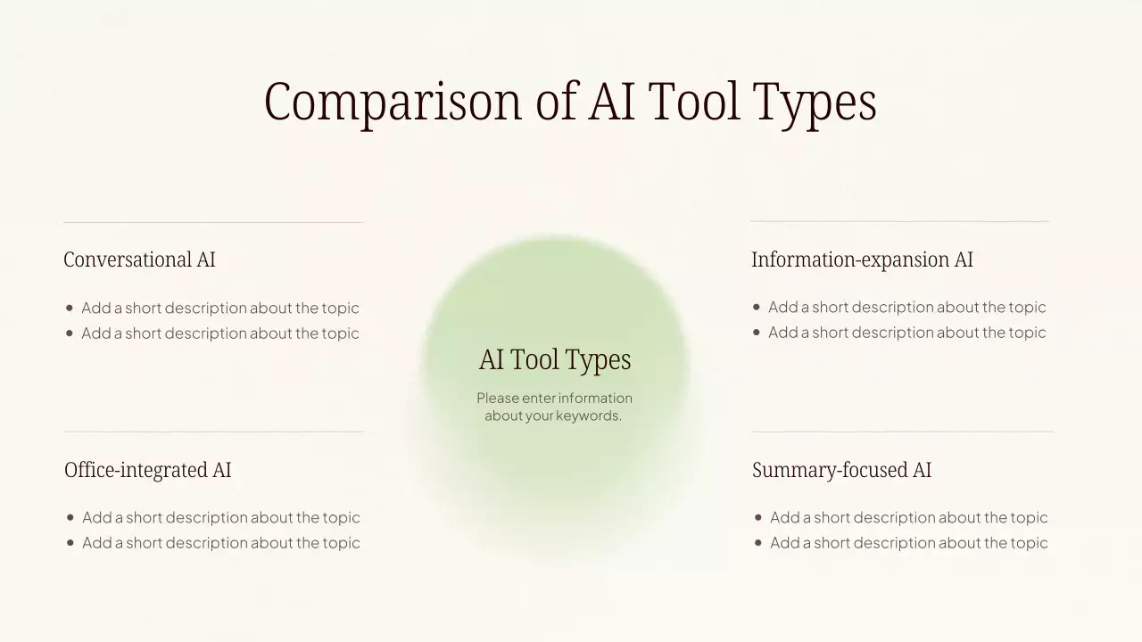 Presentasi Kursus AI Modern Warna Krem