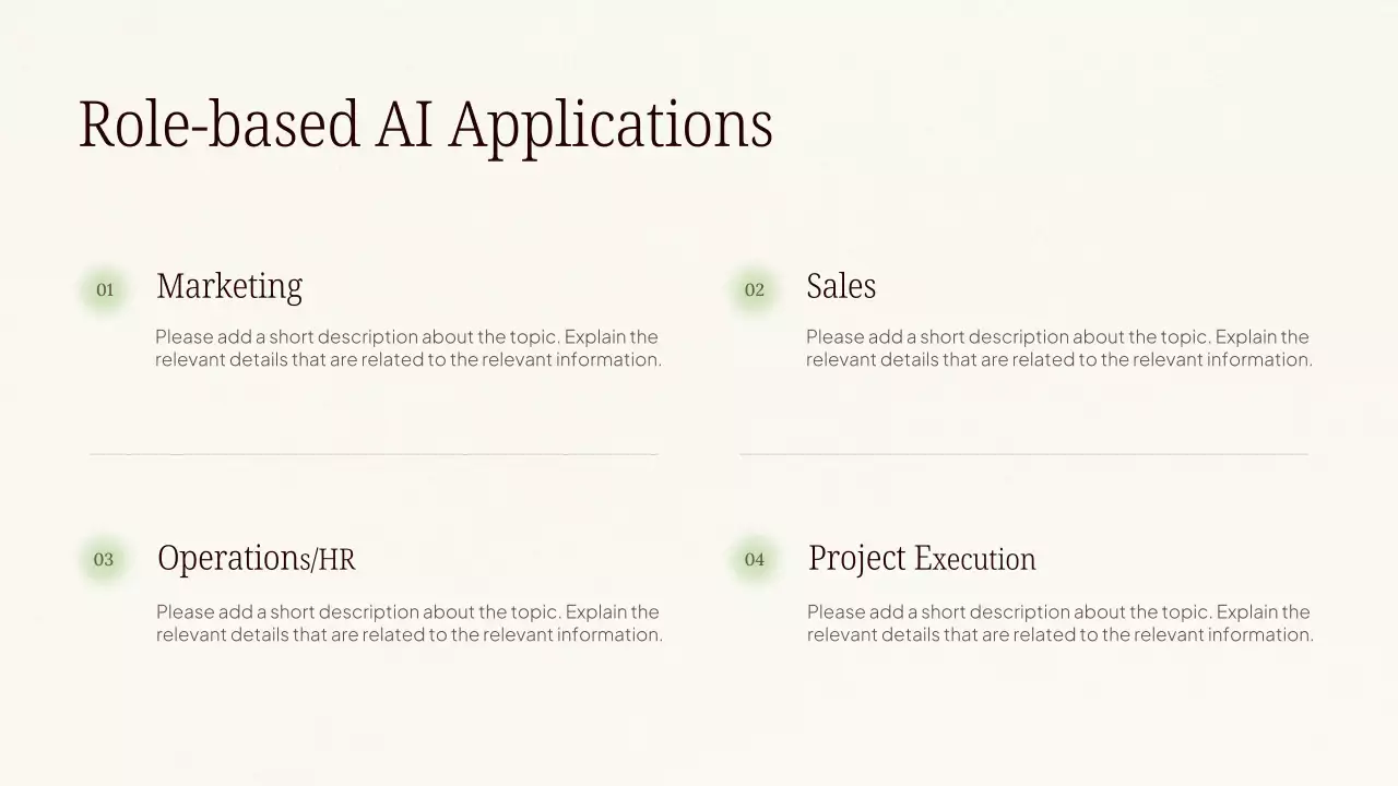 Presentasi Kursus AI Modern Warna Krem