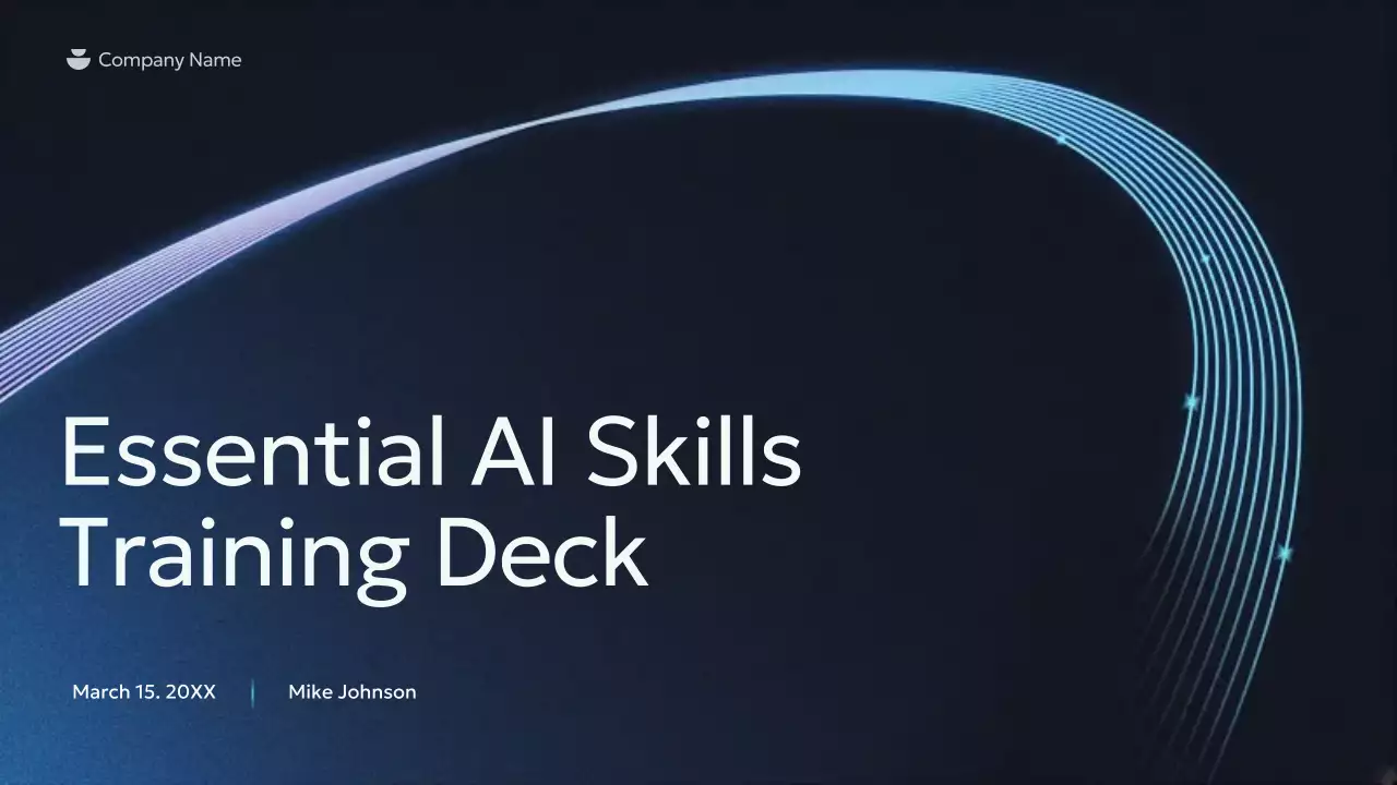 Presentasi Kursus AI Modern Biru