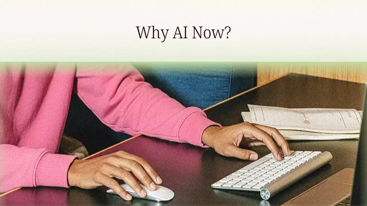 Presentasi Kursus AI Modern Warna Krem