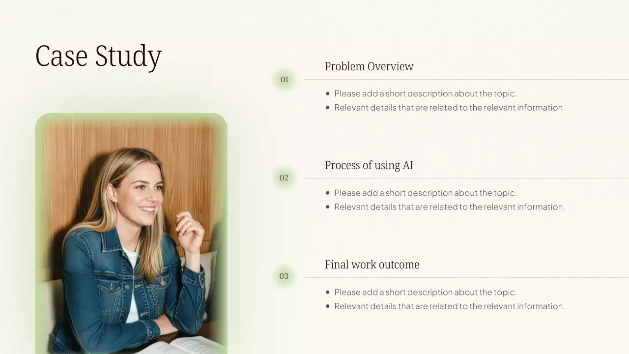 Presentasi Kursus AI Modern Warna Krem