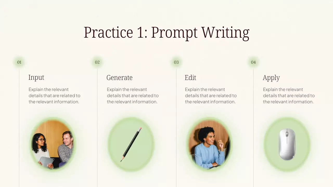 Presentasi Kursus AI Modern Warna Krem