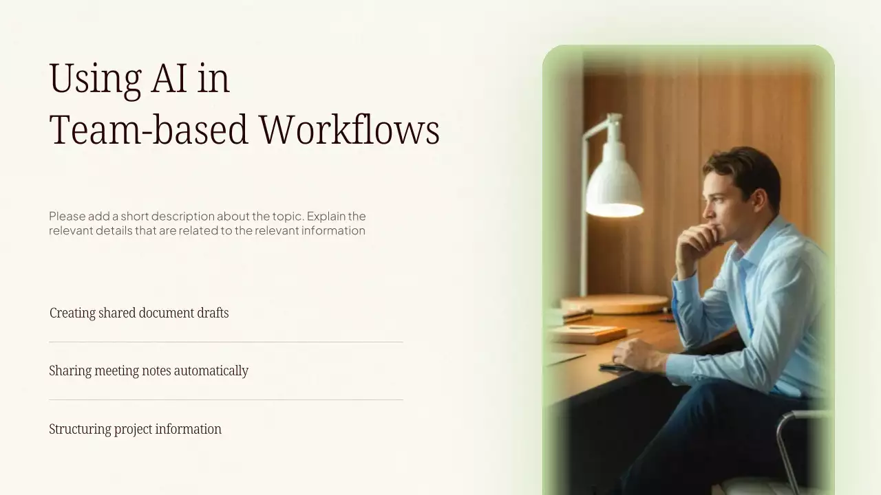 Presentasi Kursus AI Modern Warna Krem