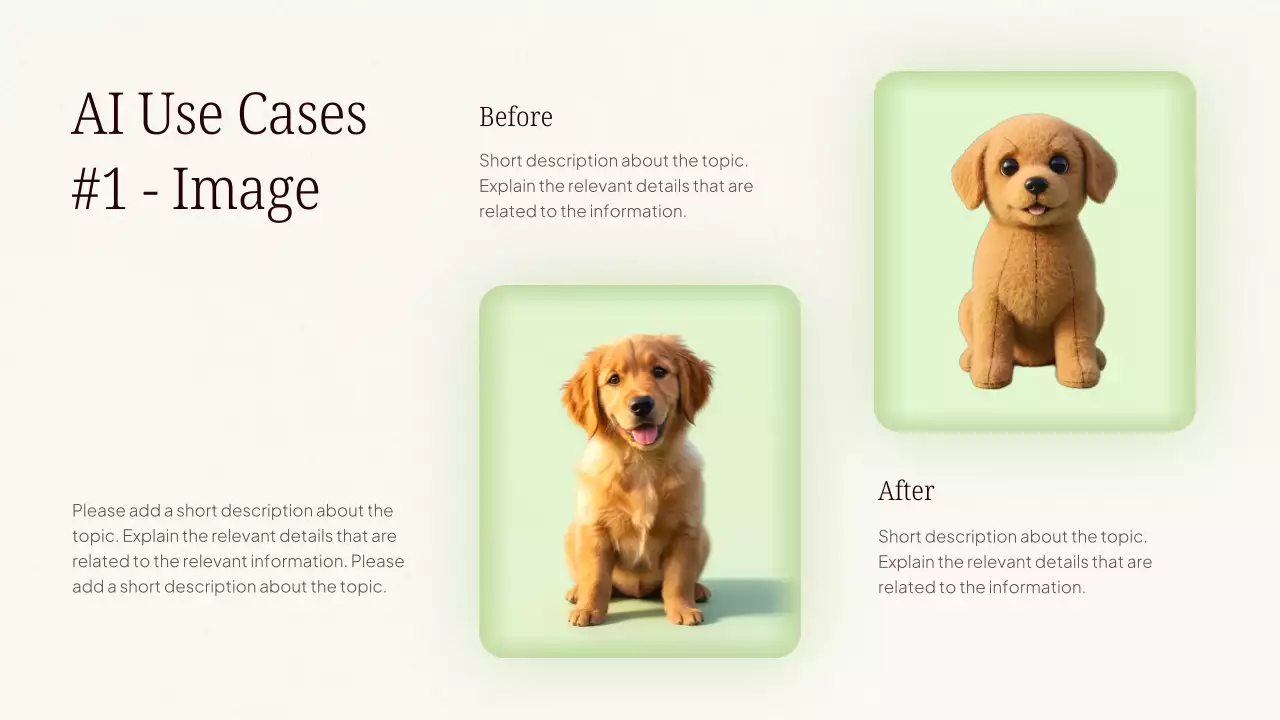 Presentasi Kursus AI Modern Warna Krem