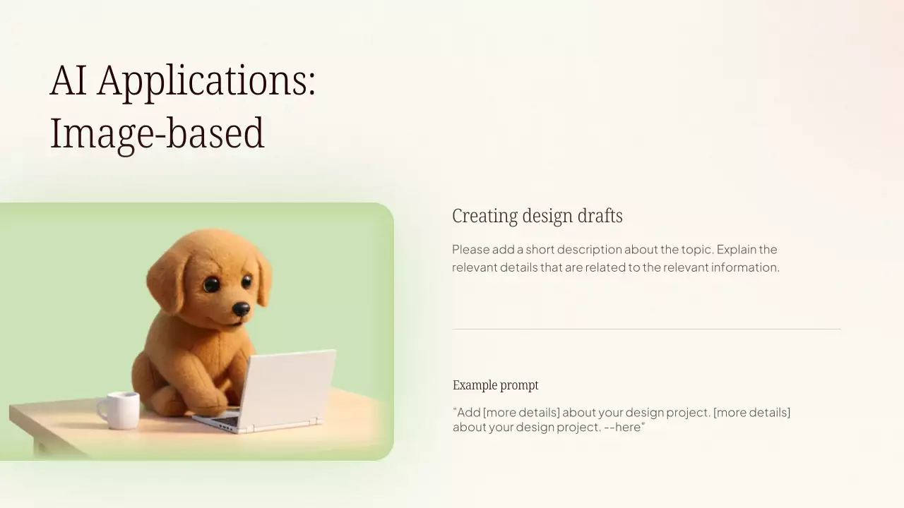 Presentasi Kursus AI Modern Warna Krem