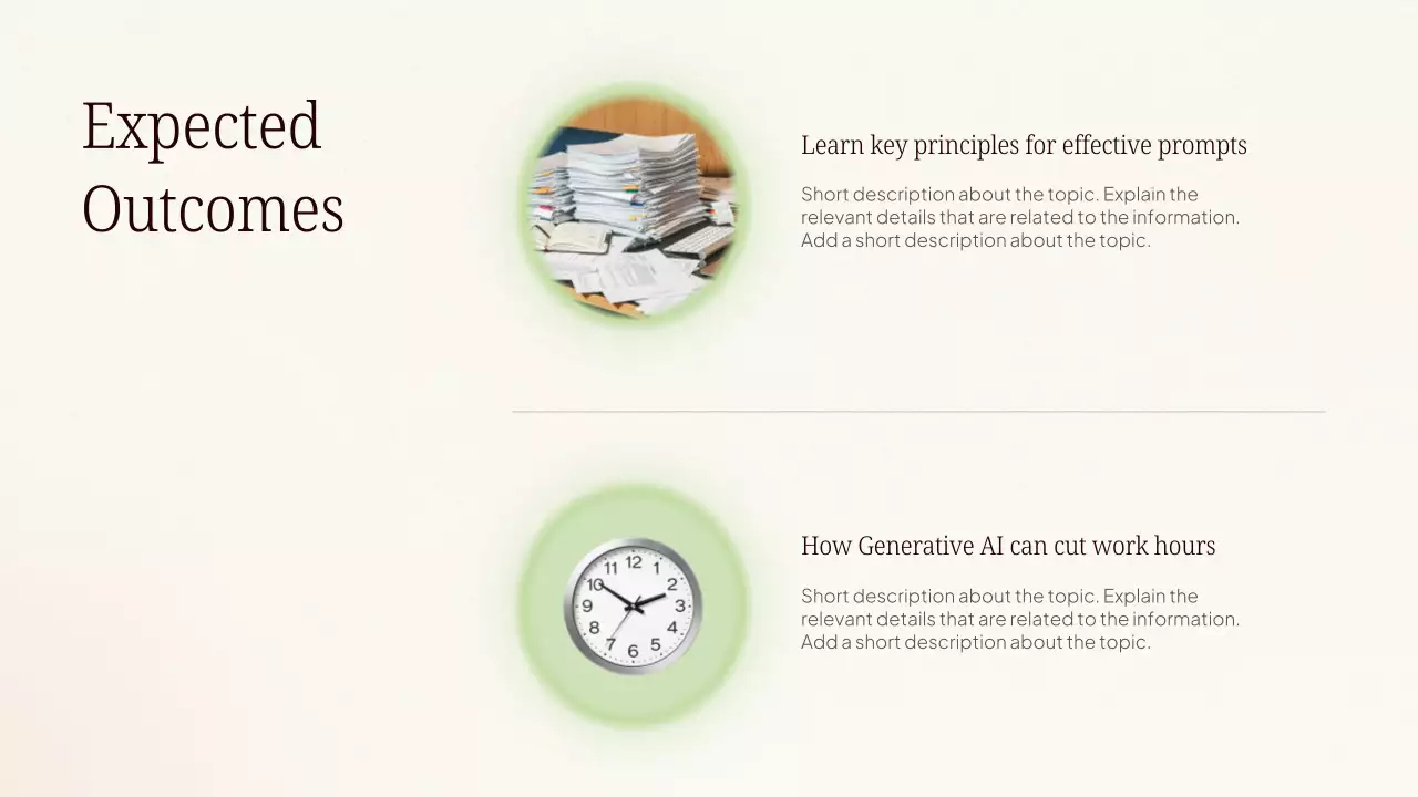 Presentasi Kursus AI Modern Warna Krem