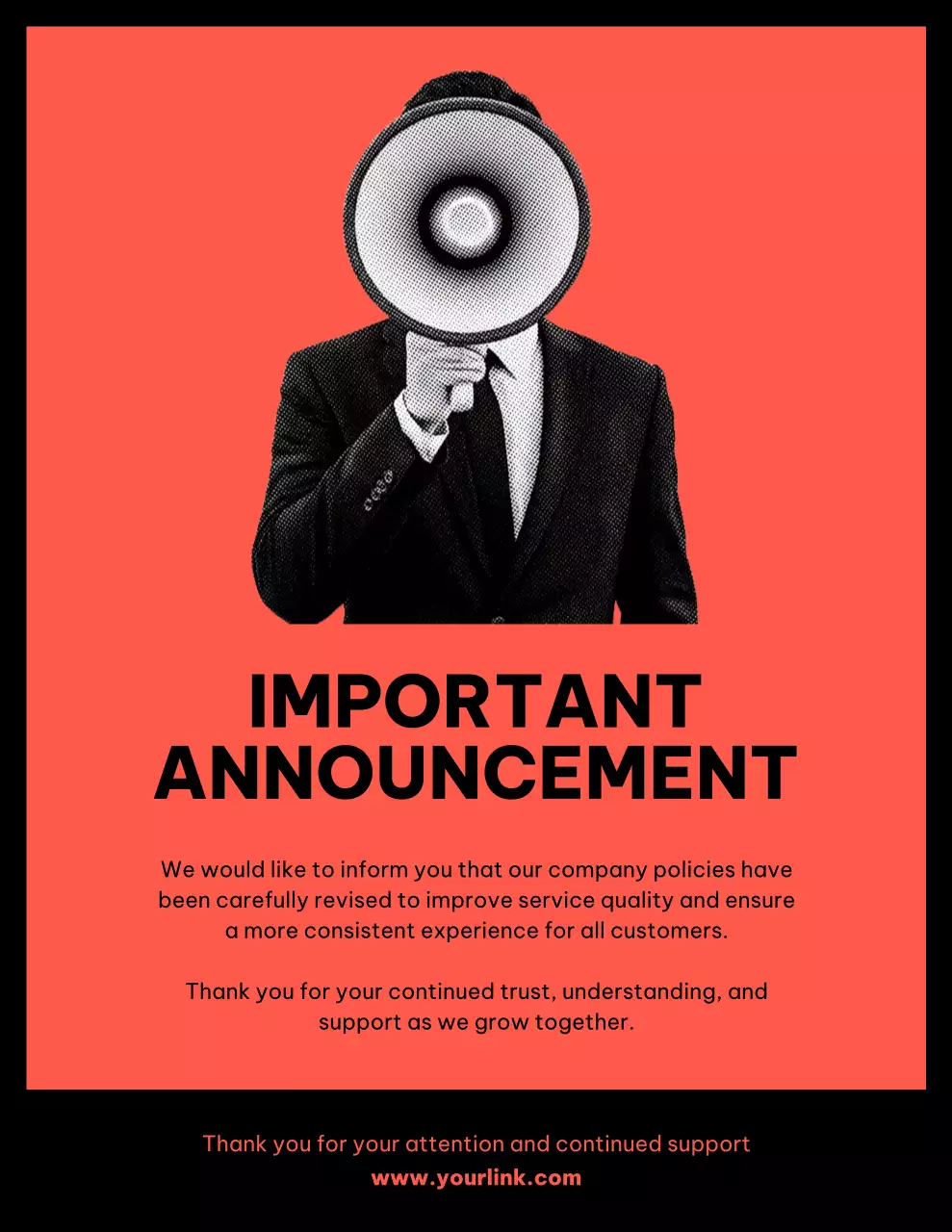 흑인 현대인 공지 안내문