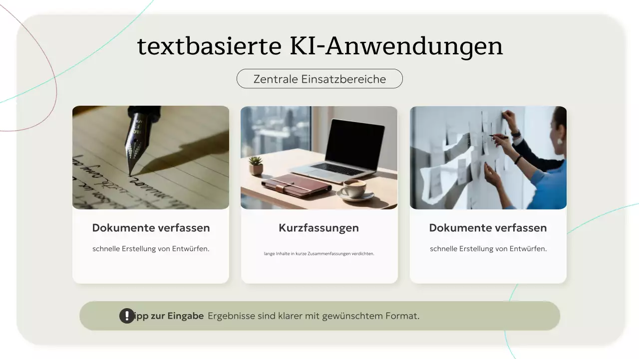 Einladung zum beige minimalistischen KI-Kurs Präsentation