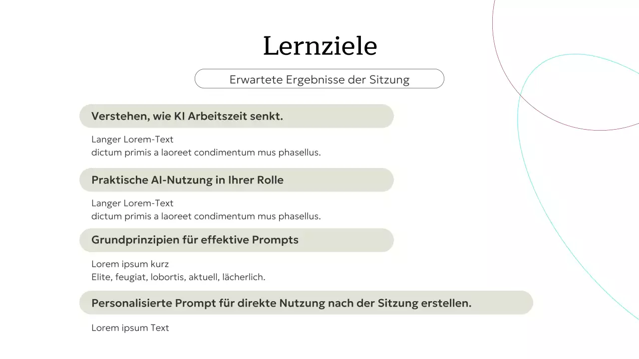 Einladung zum beige minimalistischen KI-Kurs Präsentation