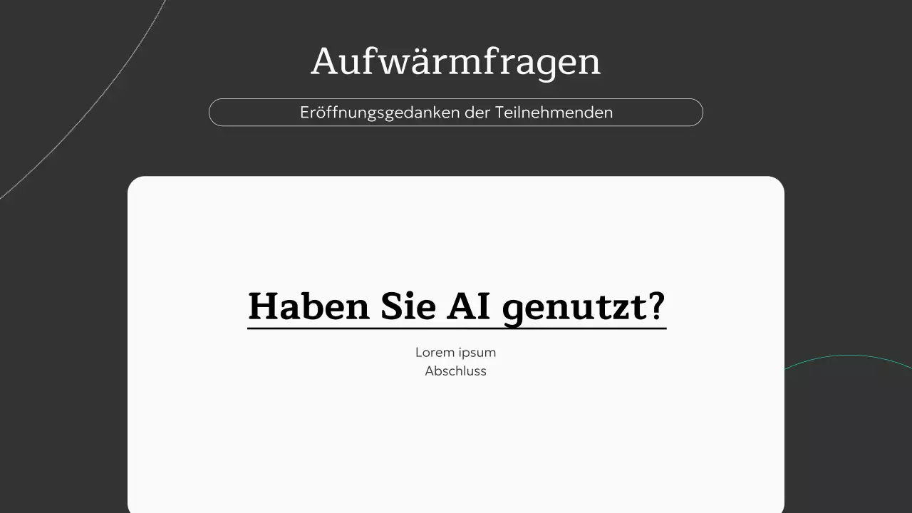 Einladung zum beige minimalistischen KI-Kurs Präsentation