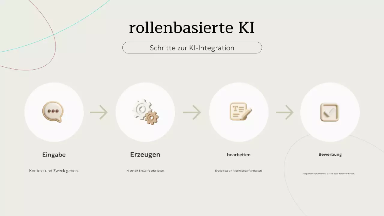 Einladung zum beige minimalistischen KI-Kurs Präsentation