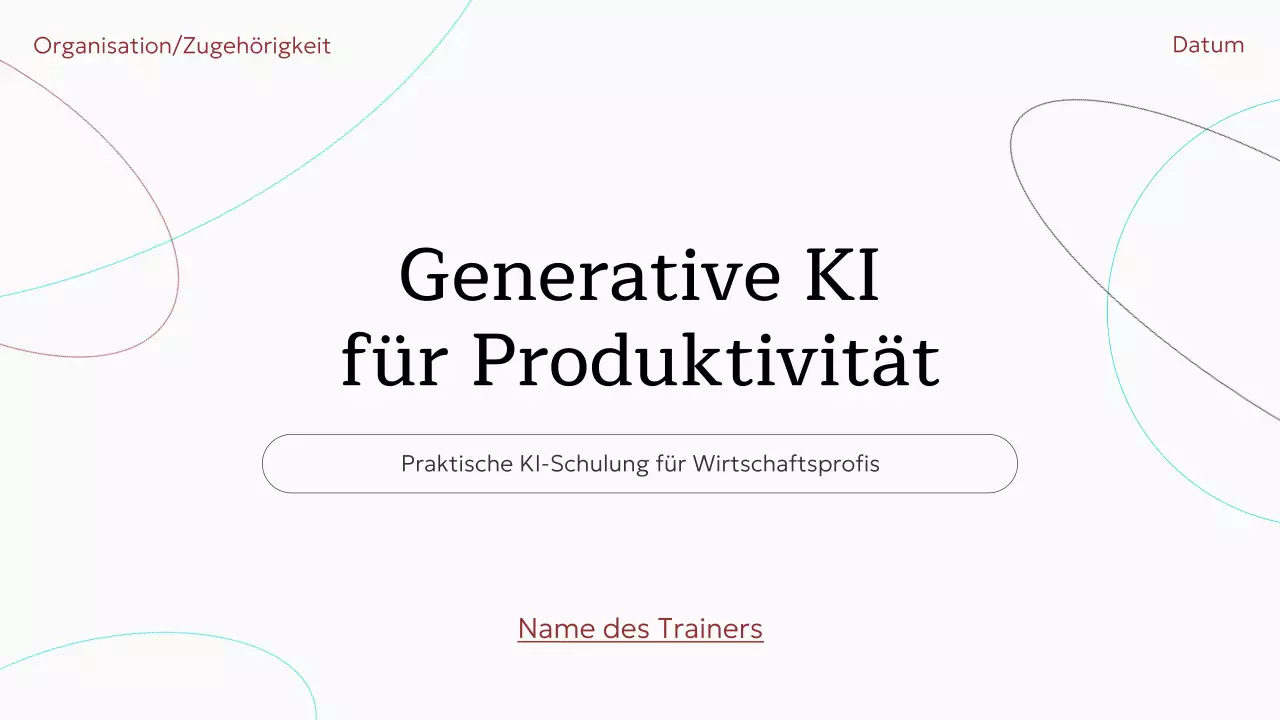 Einladung zum beige minimalistischen KI-Kurs Präsentation