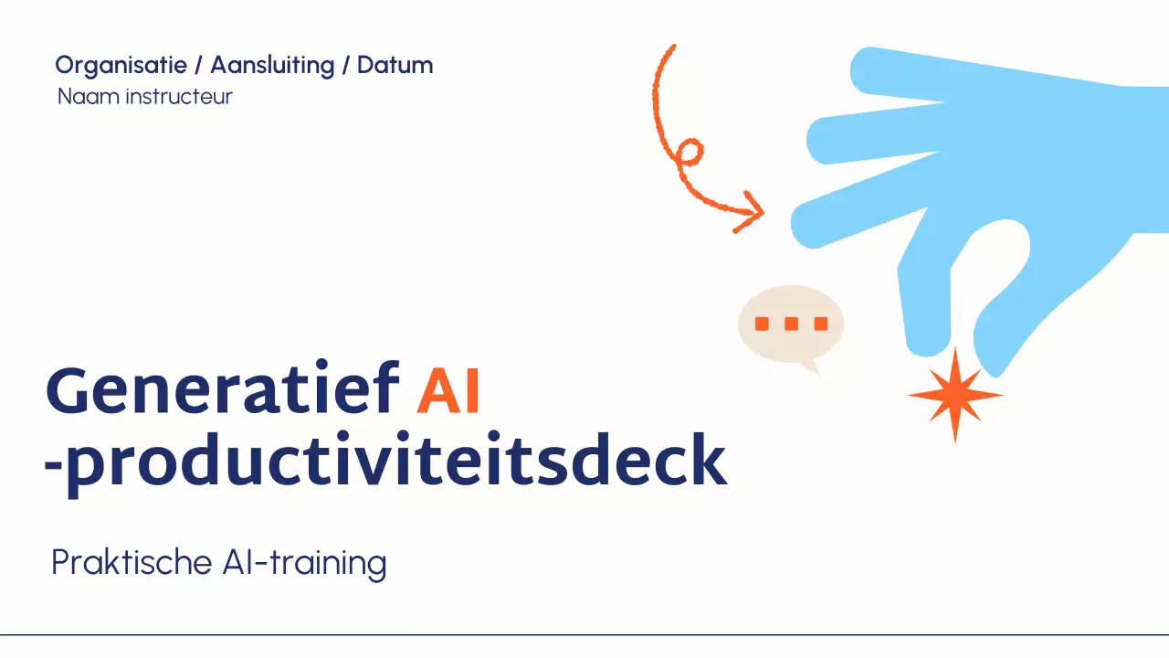 Blue Modern AI cursushandleiding presentatie