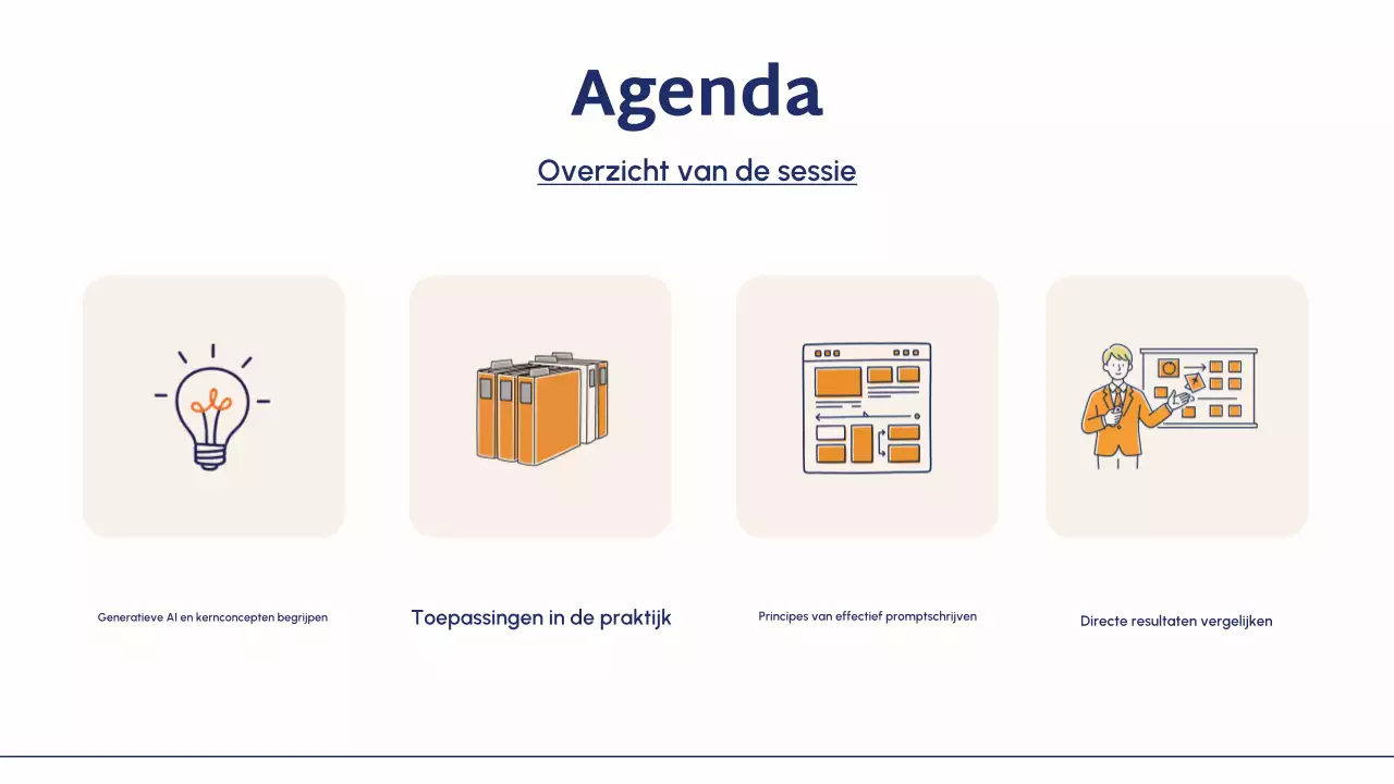 Blue Modern AI cursushandleiding presentatie